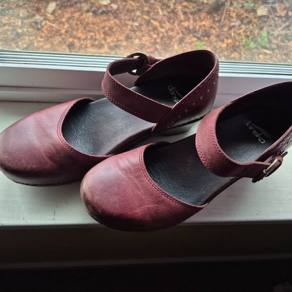 Dansko 39 Brown Mary Jane low Heel Studded Casual Dress Shoes - Picture 1 of 8